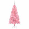 vidaXL Julgran med 150 LED-lampor med stativ Rosa 150 cm PVC