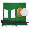 vidaXL Fotostudio med lampor, bakgrund och reflexsk&auml;rm