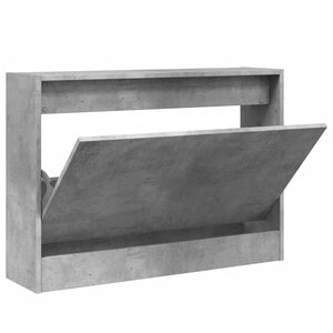 vidaXL Skohylla betonggr&aring; 80x21x57 cm konstruerat tr&auml;