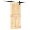 vidaXL Skjutd&ouml;rr 90 x 210 cm Massiv furutr&auml;d&ouml;rr (obehandlad)
