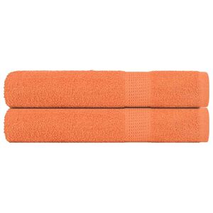 vidaXL Bastuhanddukar FROGN 2 st orange 80x200 cm 360 gsm