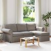 vidaXL Soffa 180cm Taupe Metall