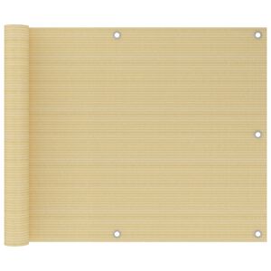 vidaXL Balkongsk&auml;rm beige 75x300 cm HDPE