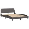 vidaXL Bed with Mattress "Dover" Grey 120x200 cm Faux Leather