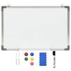 vidaXL Magnetisk whiteboard vit 60x40 cm st&aring;l