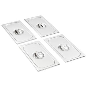 vidaXL Lock till GN-kantin 1/3 4 st rostfritt st&aring;l