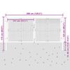 vidaXL Trädgårdsgrind i nät silver 300x125 cm galvaniserat stål