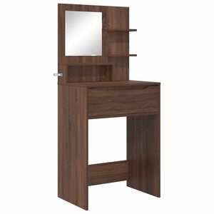 vidaXL S&auml;ngrum Smyckesbord Brun Ek 80 x 39,6 x 135 cm Konstruerat tr&auml;