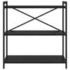 vidaXL Hyllsystem Svart Ek 80 x 30 x 85 cm Konstruerat tr&auml;