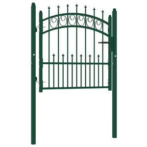 vidaXL Staketgrind EMMEN med spikar st&aring;l 104x97 cm gr&ouml;n