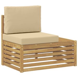 vidaXL Utomhus modulsoffa Vit 91 x 63 x 73 cm Massivt Akaciatr&auml;