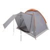 vidaXL Campingt&auml;lt med tak Gr&aring; och orange 2-manna Polyester och St&aring;l