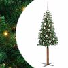 vidaXL Smal julgran Gr&ouml;n 150 cm PVC och solid furu