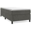 vidaXL Boxspring-s&auml;ngram m&ouml;rkgr&aring; 80x200 cm sammet