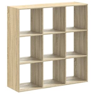 vidaXL Bokhylla sonoma-ek 102x32x102 cm konstruerat tr&auml;