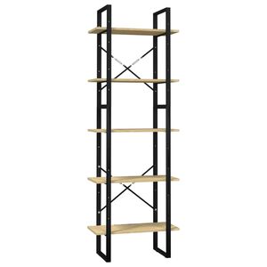 vidaXL Bokhylla 5 hyllplan 60x30x175 cm massiv furu