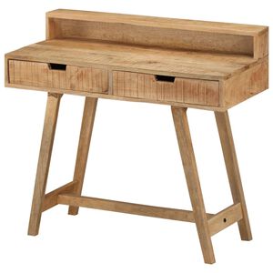 vidaXL Skrivbord 100x45x90 cm massivt grovt mangotr&auml;