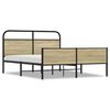vidaXL S&auml;ngram utan madrass metall sonoma-ek 150x200 cm