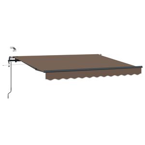 vidaXL Utdragbar markis Taupe 600 &times; 300 cm Polyester