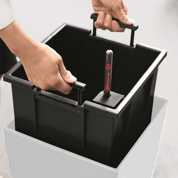 LECHUZA Blomkruka Cubico 40 ALL-IN-ONE vit högglans 18191