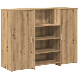 vidaXL Receptionsdisk artisan ek 135x50x103,5 cm konstruerat tr&auml;