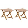 vidaXL Deck Chair 2 st Massiv Eukalyptus Tr&auml; Taupe