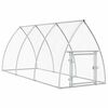vidaXL H&ouml;nsbur silver 300x105x120 cm galvaniserat st&aring;l