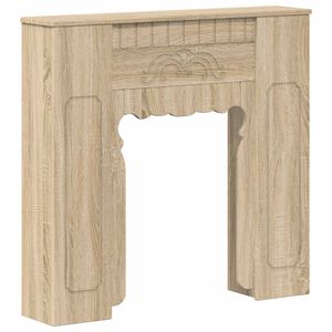 vidaXL Eldstadsram Sonoma-ek 93 x 20 x 89 cm Konstruerat tr&auml;