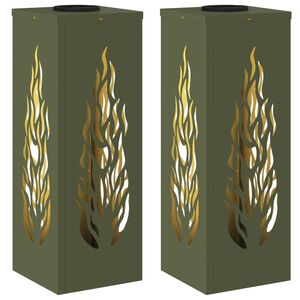 vidaXL Solar LED Stig Ljus 2 st Varmvit 18 x 18 x 50 cm