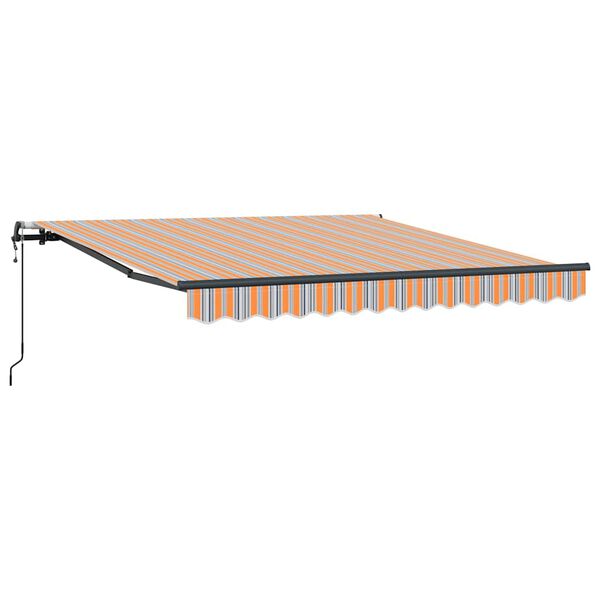 vidaXL Utf&auml;llbar markis Flerf&auml;rgsdesign 300 x 250 cm Duk och Aluminium