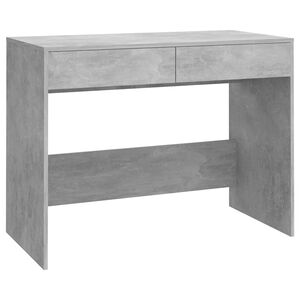 vidaXL Skrivbord betonggr&aring; 101x50x76,5 cm konstruerat tr&auml;