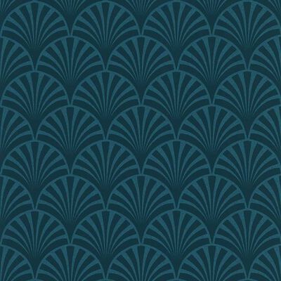 couleurs & matières Tapet 20's Pattern Artdeco blå