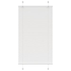 vidaXL Plisserad persienn vit 80x150 cm tyg bredd 79,4 cm polyester