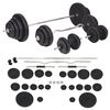 vidaXL Skivst&aring;ng och hantlar set 120 kg