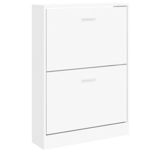 vidaXL Skosk&aring;p vit 59x17x81 cm konstruerat tr&auml;