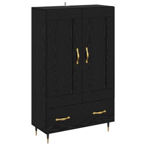 vidaXL Sk&aring;p Svart Ek 69,5 x 31 x 115 cm Konstruerat tr&auml;