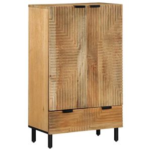 vidaXL H&ouml;g platta brun 60x33x100 cm mango i massivt tr&auml;