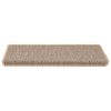 vidaXL Trappmattor sj&auml;lvh&auml;ftande sisal-look 30 st 65x21x4 cm ljusbeige