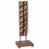 vidaXL Vinst&auml;ll f&ouml;r 6 flaskor 35x35x100 cm massiv teak