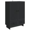 vidaXL Sideboard Svart 66 x 34,5 x 95 cm Konstruerat tr&auml;