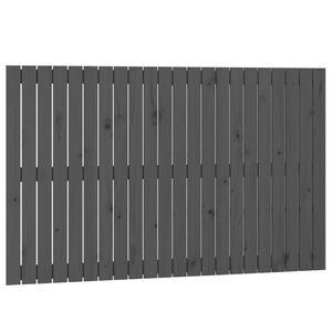 vidaXL V&auml;ggmonterad huvudgavel gr&aring; 140x3x90 cm massiv furu