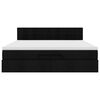 vidaXL Ottoman s&auml;ngram med madrass svart 160x200 cm tyg