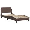 vidaXL Bed Frame "Viana" with LED without Mattress Brown 80x200 cm