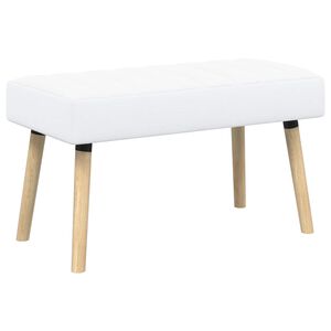 vidaXL Kanalstoppad B&auml;nk Vit 80 x 40 x 46 cm Tyg