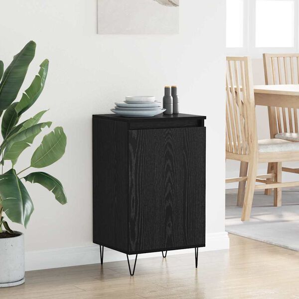 vidaXL Sideboard V&auml;ggmonterad Svart Ek 40 x 35 x 70 cm Konstruerat tr&auml;