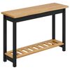 VidaXL Konsolbord med hylla EKAI Svart 112 x 35 x 76 cm Massiv furu