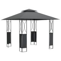 vidaXL Paviljong med tak antracit 300x300x270 cm stål