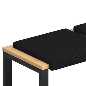 vidaXL B&auml;nk kudde 2 st Tyg Svart Djup 35 cm