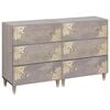 vidaXL Sideboard 2 st 60 x 33 x 75 cm Massivt mangotr&auml; Gr&aring;