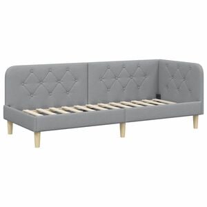 vidaXL H&ouml;rn S&auml;ngram Ljusgr&aring; 80 x 200 cm tyg